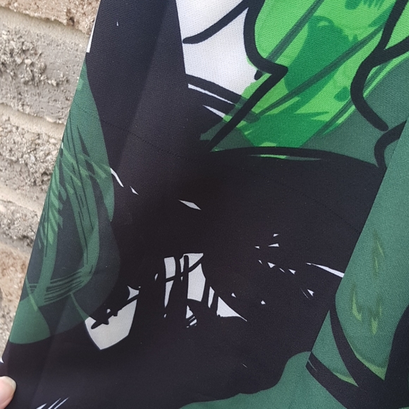 🇺🇦 Fundraiser: Cartise Green Tropical Print Dress - Picture 6 of 11